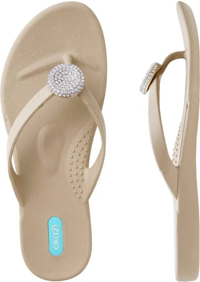 Women's Lucky Flip Flops In Chai