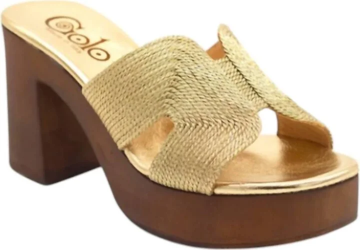 Women's Lucky Heel In Gold