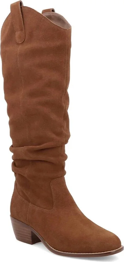 Women's Lue Boots In Cognac Suede