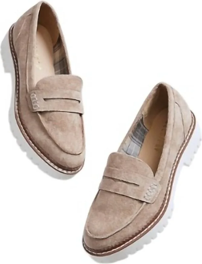 Women's Lug Loafer Shoes In Grey