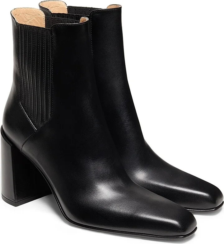 Women's Luke Leather 90MM Booties - Black - Size 6 - Image 2
