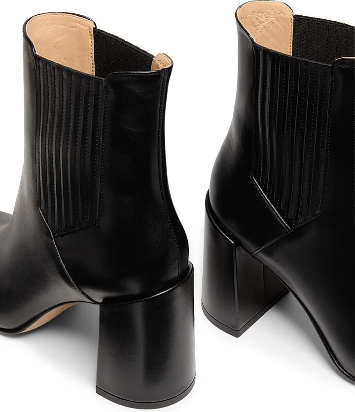 Women's Luke Leather 90MM Booties - Black - Size 6 - Image 5