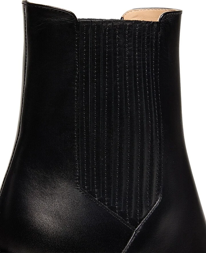 Women's Luke Leather 90MM Booties - Black - Size 6 - Image 6