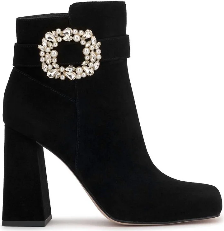 Women's Luminna Block Heeled Bootie In Black