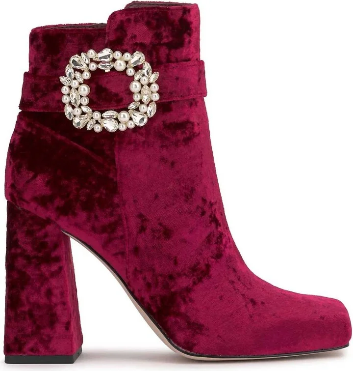 Women's Luminna Block Heeled Bootie In Oxblood