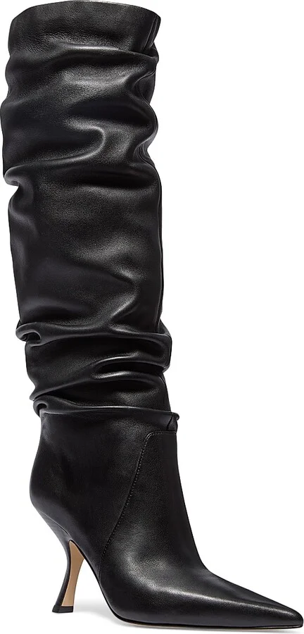 Women's Luna Leather Slouchy Boots - Black - Size 5 - Image 2