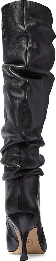 Women's Luna Leather Slouchy Boots - Black - Size 5 - Image 4