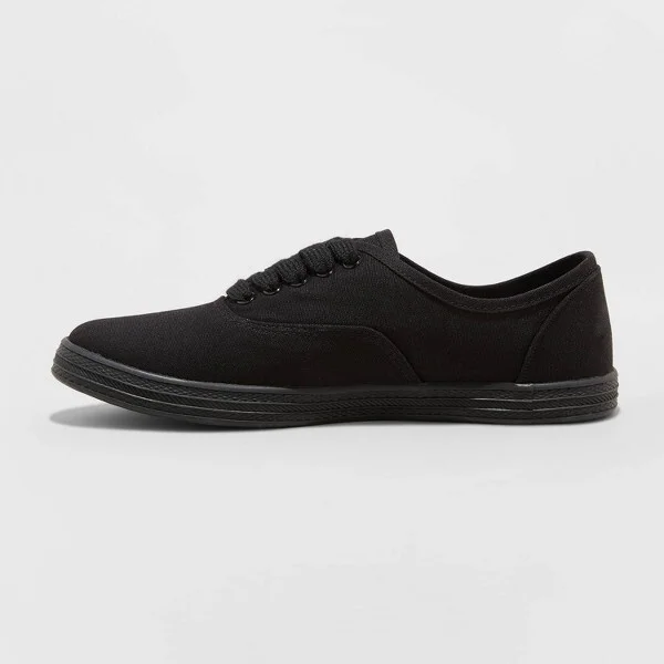 Women's Lunea Wide Width Lace-Up Sneakers - Universal Thread™ : Canvas, Non-Marking Sole, Low Top - Image 2