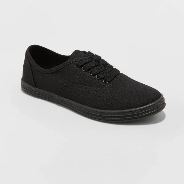 Women's Lunea Wide Width Lace-Up Sneakers - Universal Thread™ : Canvas, Non-Marking Sole, Low Top