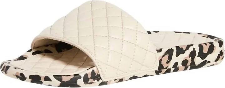 Women's Lusso Slides In Parchment/leopard