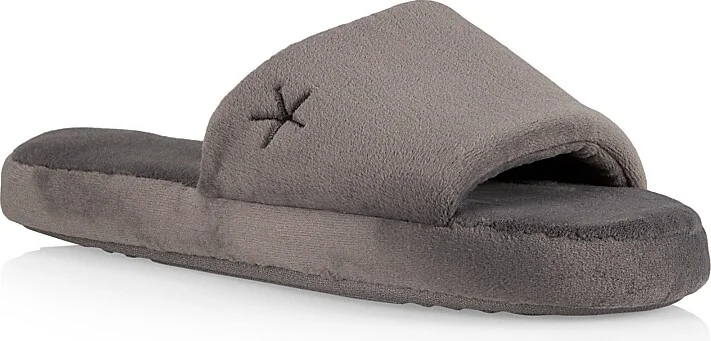 Women's LuxeChic Memory Foam Slides - Carbon - Size 9 - Image 2