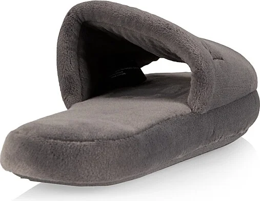 Women's LuxeChic Memory Foam Slides - Carbon - Size 9 - Image 3