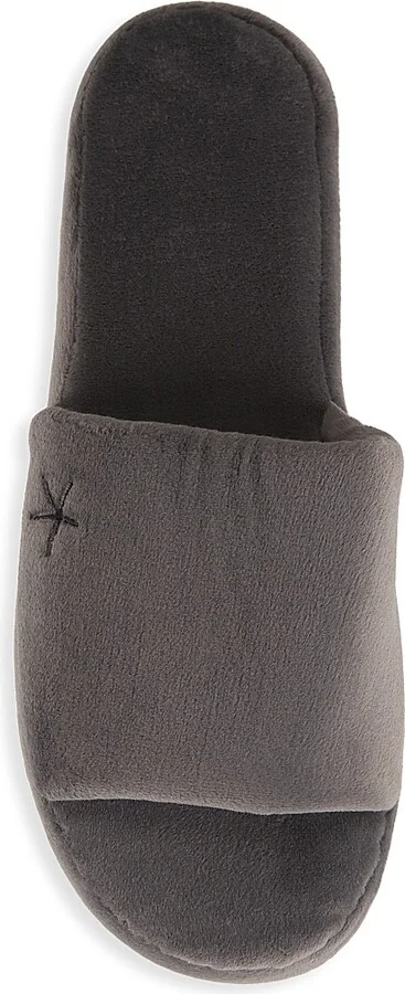 Women's LuxeChic Memory Foam Slides - Carbon - Size 9 - Image 5