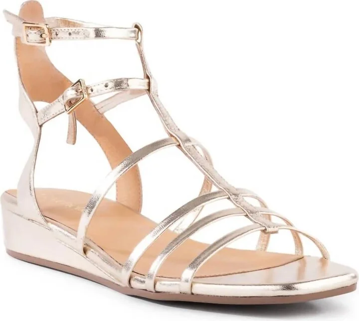Women's Luxurious Sandals In Light Gold