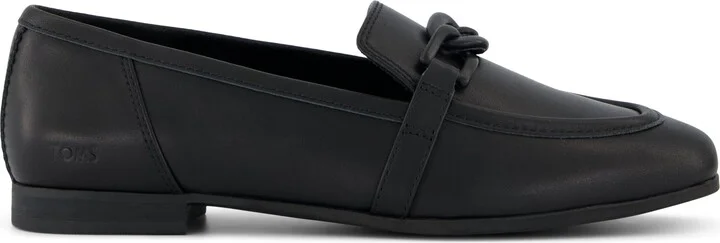 Womens Lynette Loafer All Leather with Chain Flat