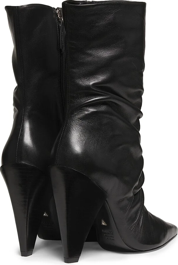 Women's Lynn 110MM Leather Ankle Boots - Black - Size 5 - Image 3