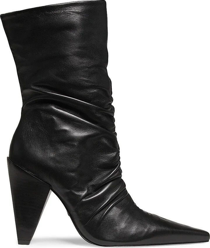 Women's Lynn 110MM Leather Ankle Boots - Black - Size 5