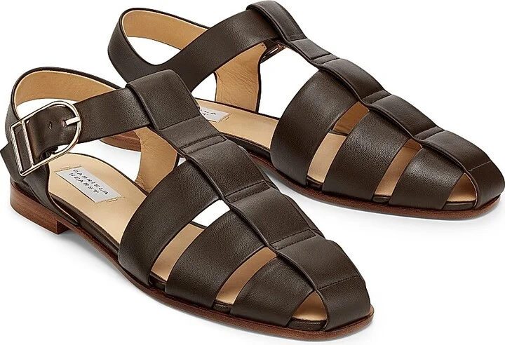 Women's Lynn Leather Fisherman Sandals - Chocolate - Size 6 - Image 2