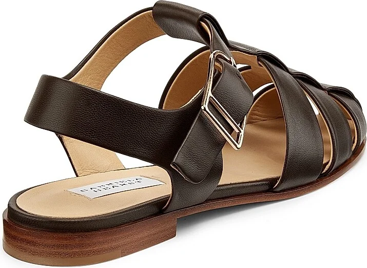 Women's Lynn Leather Fisherman Sandals - Chocolate - Size 6 - Image 3