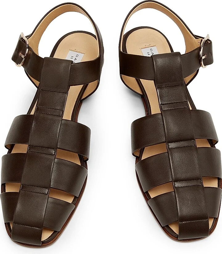 Women's Lynn Leather Fisherman Sandals - Chocolate - Size 6 - Image 4