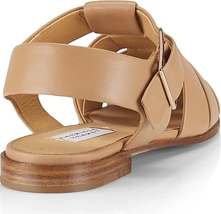 Women's Lynn Leather Fisherman Sandals - Dark Camel - Size 5.5 - Image 3