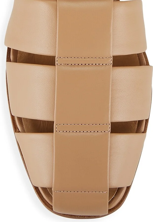 Women's Lynn Leather Fisherman Sandals - Dark Camel - Size 5.5 - Image 4