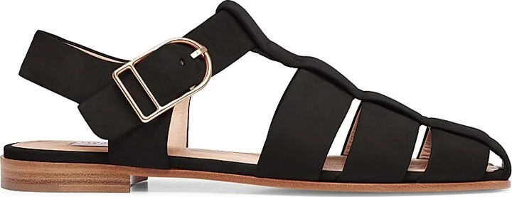 Women's Lynn Suede Fisherman Sandals - Black - Size 8.5