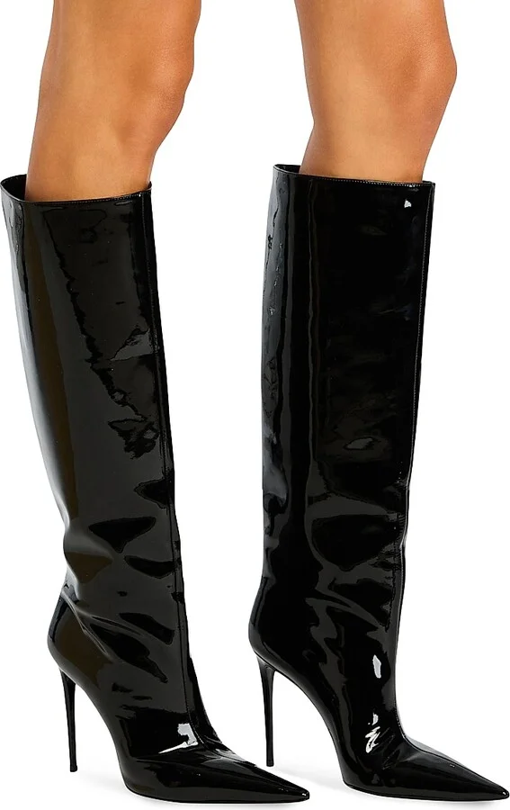 Women's Lyra Leather Boots - Black - Size 6 - Image 4