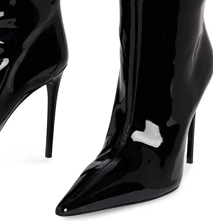 Women's Lyra Leather Boots - Black - Size 6 - Image 5
