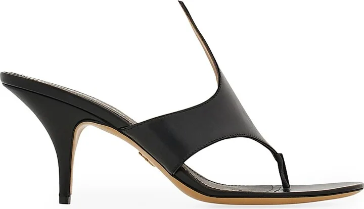 Women's Lyrai 70MM Leather Sandals - Nero - Size 6