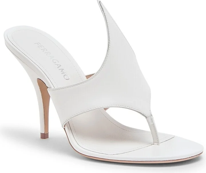 Women's Lyrai 70MM Leather Sandals - New Bianco - Size 6.5 - Image 2