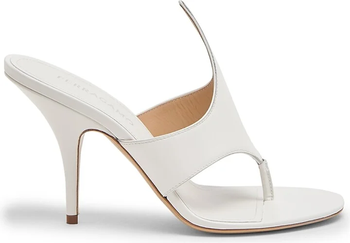 Women's Lyrai 70MM Leather Sandals - New Bianco - Size 6.5