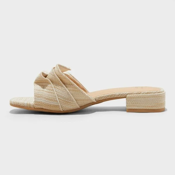 Women's Lyta Raffia Ruffle Sandals with Memory Foam Insole - A New Day™ - Image 2