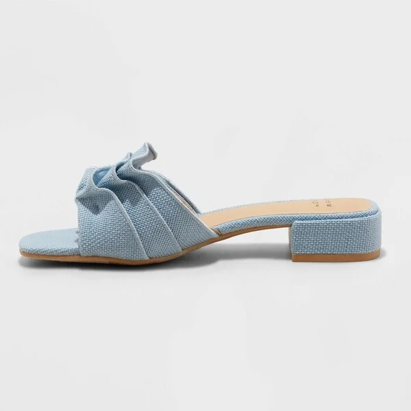 Women's Lyta Raffia Ruffle Sandals with Memory Foam Insole - A New Day™ - Image 3