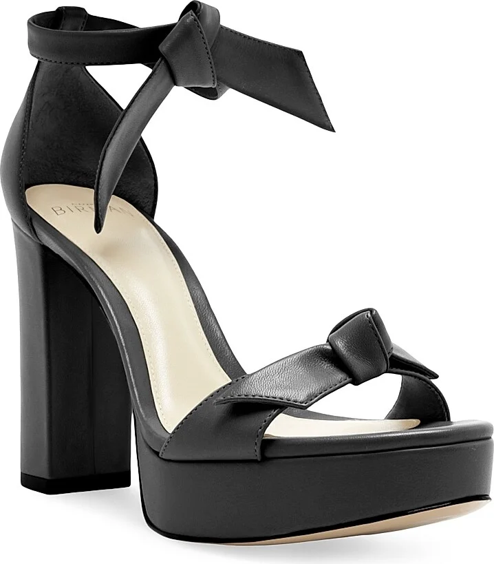 Women's Mabeleh 110MM Bow Leather Platform Sandals - Black - Size 6 - Image 2
