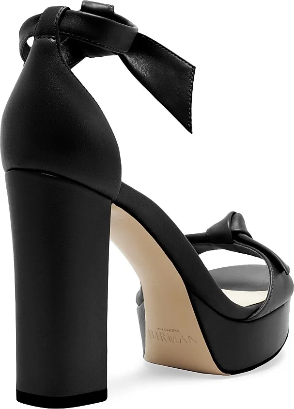 Women's Mabeleh 110MM Bow Leather Platform Sandals - Black - Size 6 - Image 4