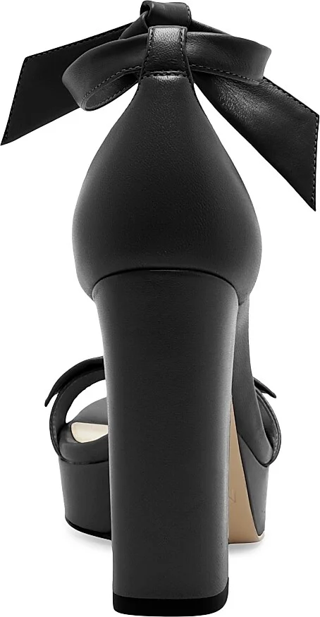 Women's Mabeleh 110MM Bow Leather Platform Sandals - Black - Size 6 - Image 6