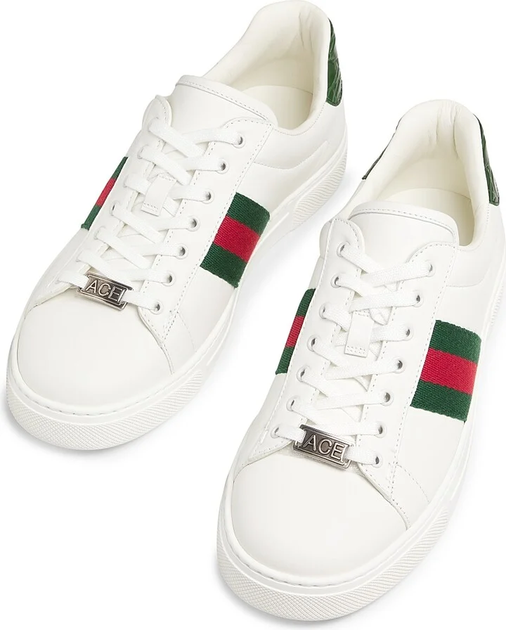 Women's MAC80 Leather Low-Top Sneakers - Bianco - Size 5 - Image 4