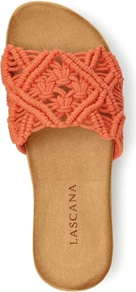 Women's Macrame Braided Sandals - LASCANA - Orange Basket Weave - Image 2