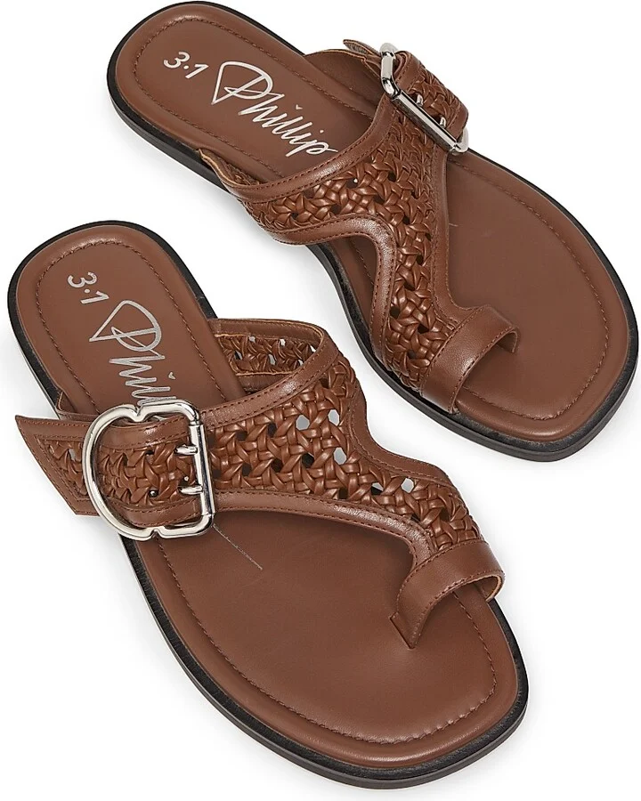 Women's Macramé Z-Strap Sandals - Cocoa - Size 6 - Image 4