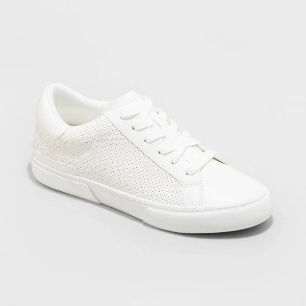 Women's Maddison Sneakers with Memory Foam Insole - A New Day™ : Lace Up, Faux Leather, Cushioned, Round Toe