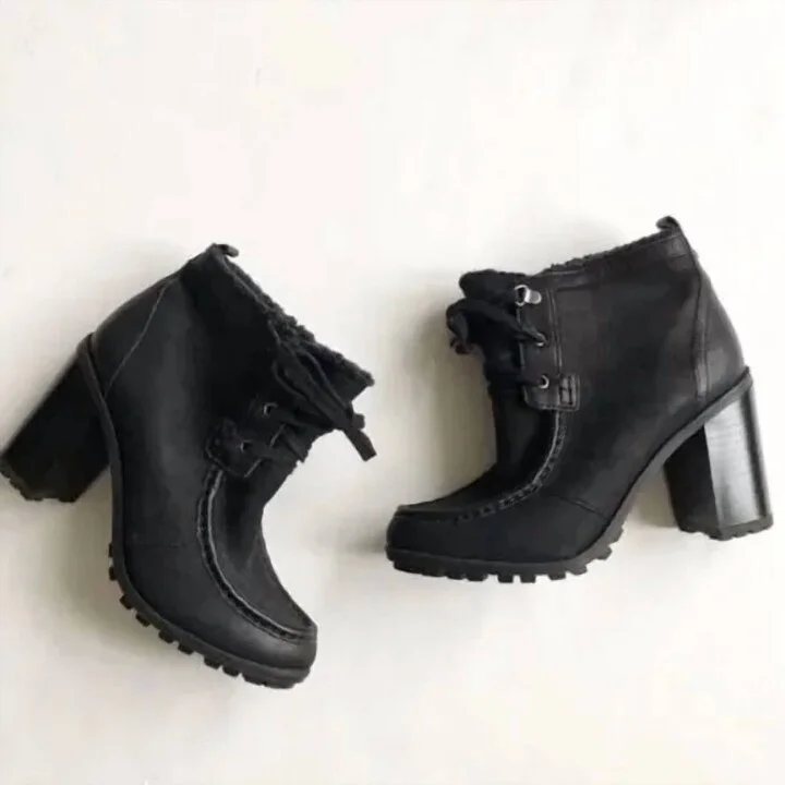 Women's Madge Sherpa Lined Booties In Black