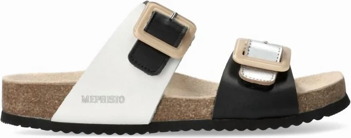 Women's Madison Lucite Buckle Slide Sandal In Black Closeouts