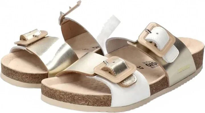 Women's Madison Sandal In White/gold