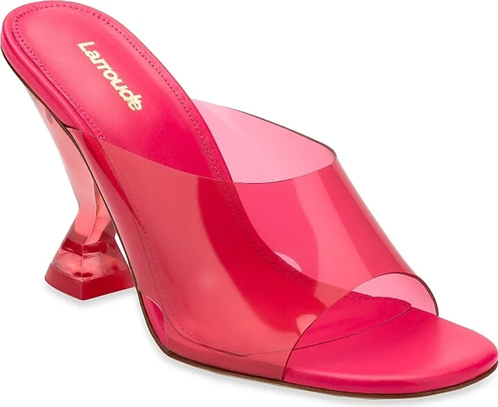 Women's Madonna Lucite Vinyl Mules - Pink - Size 5 - Image 2