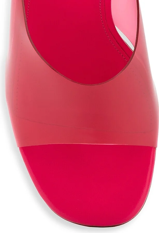 Women's Madonna Lucite Vinyl Mules - Pink - Size 5 - Image 4