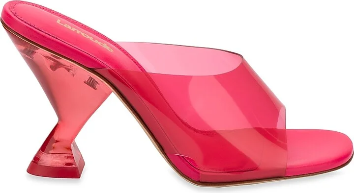 Women's Madonna Lucite Vinyl Mules - Pink - Size 5