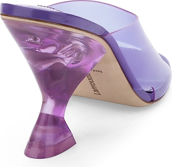 Women's Madonna Vinyl Mules - Purple - Size 5 - Image 3