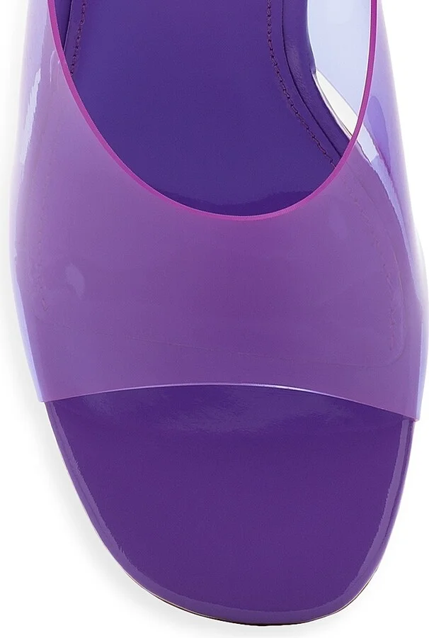 Women's Madonna Vinyl Mules - Purple - Size 5 - Image 4