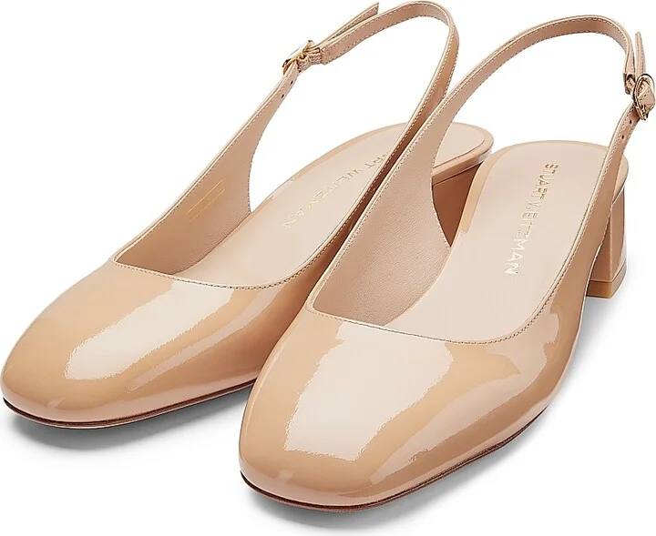 Women's Maeve 35MM Patent Leather Slingback Pumps - Adobe - Size 10 - Image 2